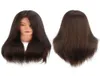 18 tum Brown 100 Real Human Hair Training Hair Dresser Mannequin Heads Doll Head Long Hair Frisyr Övning Huvud Beauty4886052