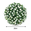 Fleurs décoratives Boule d'herbe Ajouter de la couleur et de la beauté naturelle à votre espace avec des boules de fleurs roses artificielles pour suspendre les paniers de jardin