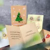 18pcs/1set Mutlu Noeller Tebrik Kartı Katlama Küçük Tebrik Kartları Diy Yeni Yıl Xmas Kartpostal Hediye Kartı Partisi Dekorasyon Noel
