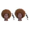 Real Hair Mannequin Head African Style enseignant coiffeur