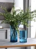 Vases Modern Simple Glass Vase Decoration Light Luxury Transparent Straight Tube Flower On The Dining Table Of