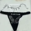 Cadena de cintura de diamótica sexy de tanga personalizada 2pc/conjuntos de nombre de nombre personalizado para mujeres BRANDES DE LACA CRISTAL Letras de cristal Regalo 240402