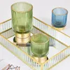 Lagringsflaskor Makeup Brush Cup Pen Organizer Glass Holder Cosmetics Container