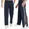 Pantalon féminin déchiré l'homme à fermeture éclair complet jambes sueur ouverte pantalon de survêtement inférieur casse post-chirurgie streetwears