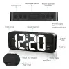 Oria digitale wekker met snooze wakker worden 12/24 uur LED -tafels klok voor slaapkamers bed bureau plank thuiskantoor