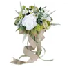 Fleurs décoratives Artificial Flower Combo Wedding For Bouquet Beau arrangement de pièce maîtresse de la broche florale