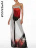 Lässige Kleider Boofeenaa Blumendruck Chiffon durchsichtige Maxi für Frauen 2024 Sommer Beach Outfit elegant sexy vestidos c92-cf20