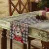 Christmas Snowflake Elk Aquarelle Table Runner Mariage Décor de mariage Runner Christmas Home Dining Table Decor Natecloth