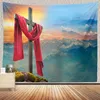 Tapestries Jesus Cross Easter Tapestry He Is Risen Christ Crucifixion Faith God Gospel Decor Wall Hangings Large