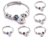 Bracelets de charme élasticité bouton instantanée bracelet coeur cristal bangles perles bijoux faisant des boutons de 18 mm en ajustement6177999
