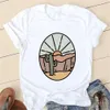 Designer Designerwomen's T-shirt 2024 New Spring/summer Camping T-shirt with Travel Print Fashion Casual Short Sleeve Round Neck Top