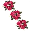 Fleurs décoratives 3 pcs chandelier Garland Wreath Mariage Layout Access