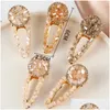 Hair Clips Barrettes Clip Crystal Rhinestone Duckbill Hairpin Barrette Hairwear Slide Drop Delivery Jewelry Hairjewelry Ot8Aw