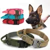 Dog Collars Military Tactical Collar With Control Handle Adjustable Nylon For Medium Large Dogs German Shepard Walking Training-Collar T9I002614