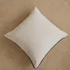 Pillow Luxury French Simple Ivory Herringbone Soft Chenille Cover Decorative Case Modern Art Bed Sofa Coussin