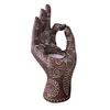 Ljushållare Buddha Hand te fyrhållare hushållens ljusstjuliga middag bröllop dekoration arm staty helande soulzen prydnad