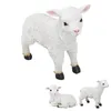 Décorations de jardin Figurine agneau décoratif multi-usage exquis Sculpture de moutons résine