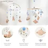 Mobiles# Mobile Baby Grzeźby zabawki 0-12 miesięcy Nowonarodzone łóżeczko Rainbow Bell Bell Toddler Rattles ręcznie robione zabawki na łóżko dla niemowląt Prezenty zabawki Y240415Y24041741EL