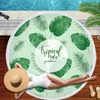 Towel 3D Printed Tropical Leaves Flower Beach Round Microfiber Towels For Living Room Home Decor Boho Style Bath