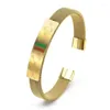 Bangle Fashion Men Kvinnor Öppna manschett Bangles Rostfritt stål Mesh Soft Brand Armband smyckespresent