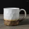 Mokken interval Japanse retro -stijl grove aardewerk keramische koffiemok mark