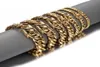 Braccialetti di collegamento cubano hip hop da uomo braccialetti inossidabile in acciaio inossidabile 18K Gift di gioielli per bracciali placcati in oro reale 818mm6701813