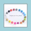 آخر 9 مم Sile Beads Food Grade Beading Pheming Round Colorf Diy Necklace Teether Jewelry Sensory Delive dhgarden dhiip