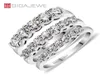 Gigajewe Christmas Gift Total 030715CT 2334mm Ronde Cut RingVVS1 Moissanite 925 Silver Rings GMSR0281330723