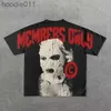 Męskie koszulki męskie koszulki y2k harajuku koszula męskie Hip Hop Gothic Graphic Print Oversizes Botton Tshirt punk krótkie sanki streetwearne Tops TES C24325