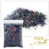 Nail Glitter 50G 레이저 스퀘어 스팽글 BK 믹스 Rec Shape Flakes Design Holo 12colors DIY Manicure Drop Delivery HOTN2C를위한 무지개 빛깔의 안료