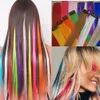 Estensioni dei capelli sintetici con clip estensioni di capelli dritti resistenti al calore estensioni di colore nero colorato clip womens 8g/pezzi