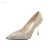 Chaussures habillées printemps et automne Tide pour femmes 21 simple à talons hauts pointues toetto mariage dames sex-appeal