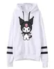 Kuromi Anime Onegai Benim Melody Merch Hoodies Pocketess Partish Paralel Barlar Kollu Sweatshirt Kadın Man Kıyafetleri3047008