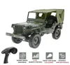 C606 RC CAR 2 4G 1 10 JEDI Proportionell kontroll Crawler Military Truck 4WD Offroad RC Car With Canopy LED Light Green 2201202259857450