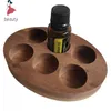 Organizador de armazenamento de óleo essencial de madeira PRÁTICA DOMENCIO DE ÓLEO COM 6 slots para esmaltes de óleo essencial para esmaltes