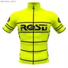 Jersey de ciclismo Jersey Rosti 2022 Cycling Jersey Men Traje de carreras al aire libre Equipo de bicicleta Mtb Road Bicyc Uniforme Breathab Cycling Shirts Ciclismo L48