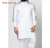 Män Jubba Thobe muslimska arabiska islamiska kläder Abaya Dubai KAFTAN Vinterlång ärmstygn Saudiarabien tröja Ethnic5995719