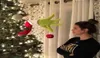 Decorazioni natalizie Grinch Decorazioni per alberi di Natale Decorazioni verdi Peluche Furry Bambola Decorazioni natalizie per ornamenti per Natale 2022 Na7012960