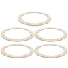 Decorative Flowers 5 Pcs Wooden Hoops Crafts Wreath Form Rack Round Backdrop Stand Halloween Circle Rings The Frames Supplies Wedding Making