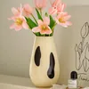 Vasi di vetro in stile nordico Vaso fiore idroponico moderno piccolo design di lusso trasparente rosa jarron decorazione della stanza estetica wk50hp