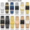 Uhren Wwoor Mens Square Quarz Handgelenks Uhren Gold Black Watch Edelstahl wasserdichtes Datum Clock Relogio Maskulino Edelstahl