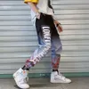 2020 Trendy Hip-Hop Leggings Men's Korean Version Trend Gradient 9/9 Sport Pants Super Hot Casual Pants Trend