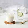 Verres à vin épaissis en verre avec Stripe Ins Style Water Café Juice Milk Thé pour restaurants cafes 280 ml / 400 ml