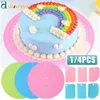 30cm Round Turntable Mat Silicone Cake Baking Mat Non-slip Mat with Scale High Temperature Resistant Bake Tool Kitchen Gadget