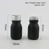 Butelki do przechowywania 500 x 30 ml mini mrozu czarnego szklanego szklanego butelki z kryzą srebrną aluminiową czapkę 1 unz mały niezbędny