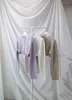 Chandails de tricots pour femmes pour femmes 2024 Fashion coréenne Top Couleur continue courte courte cardigan tricot veste verseter couché recadré Pull Femme