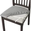 Chaves de cadeira Sento de veludo macio Soild Color Spandex Cushion para sala de jantar lavável capa removível de casamento