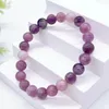 Strand Natural Lepidolite Beads Браслет хрустальный камень мода мода сеть женщин, мужчины, сладкие Reiki Healing Brangle Jewelry подарок