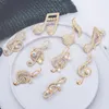 Brooches Fashion Creative Musical Note Corsage Light Luxury Brooch Pin Full Rhinestone Clothing Accessories For Women Suit Shiny Jewelry