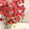 Dekorativa blommor 6st Fake Flower Arrangement Bouquet Moth Orchid Artificial Table Decoration For Wedding Home Decor Mariage High Quality